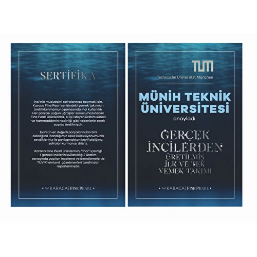 Karaca Fine Pearl Agate 62 Parça 12 Kişilik İnci Yemek Takımı Gold