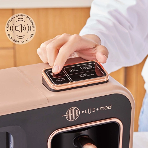 Karaca Hatır Plus 5 in 1 Konuşan Közde ve Sütlü Türk Kahvesi ve Filtre Kahve Makinesi Rosie Brown