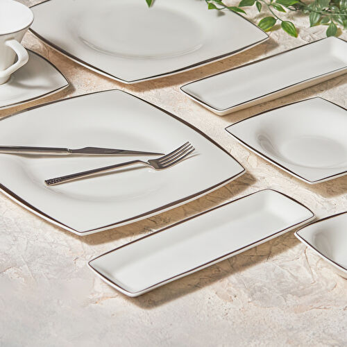 Karaca Fine Pearl Agate 26 Parça 6 Kişilik İnci Kahvaltı/Servis Takımı Platin