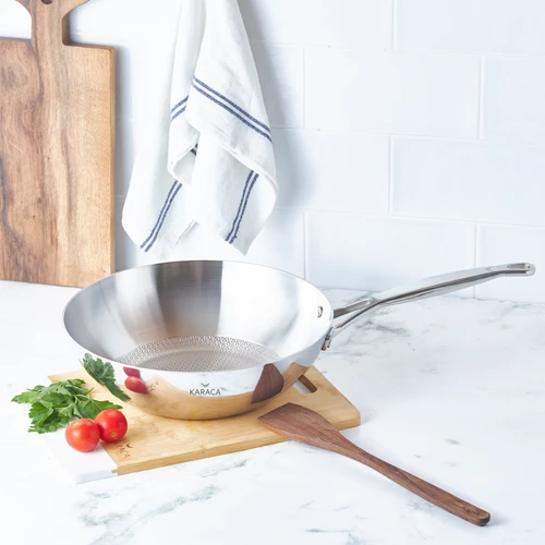 Karaca Powersteel 3Ply 316+ İndüksiyon Tabanlı Çelik Petekli Wok Tava