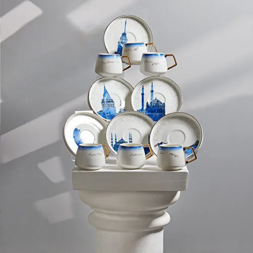 Karaca X İst Collection istanbul 6 Kişilik Kahve Fincanı Takımı