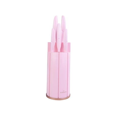 Karaca Retro Pembe 6 Parça Bıçak Seti