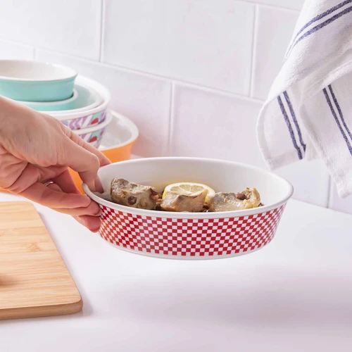 Karaca Lyra Fuşya Oval Fırın Kabı 18 cm