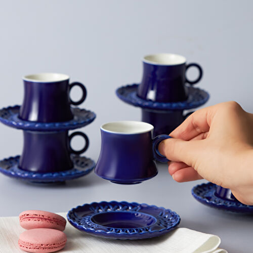 Karaca Dantel New Bone 6 Kişilik Kahve Fincan Takımı 90 ml Karaca Dantel New Bone 6 Kişilik Kahve Fincan Takımı 90 ml