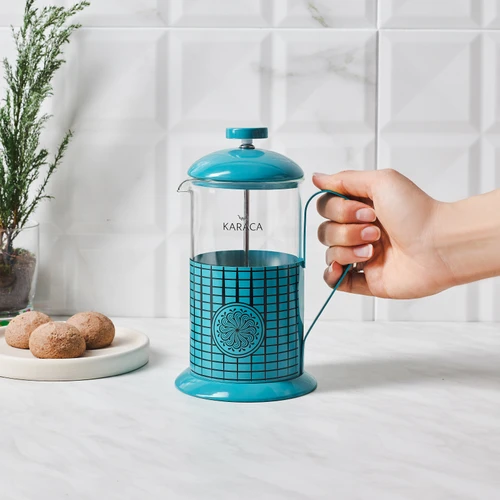 Karaca İznik Firuze Borosilikat Cam French Press 600 ml