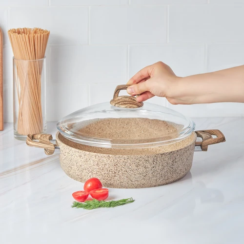 Karaca Wood Silver Biogranit Pilav/Karnıyarık Tenceresi 30 cm
