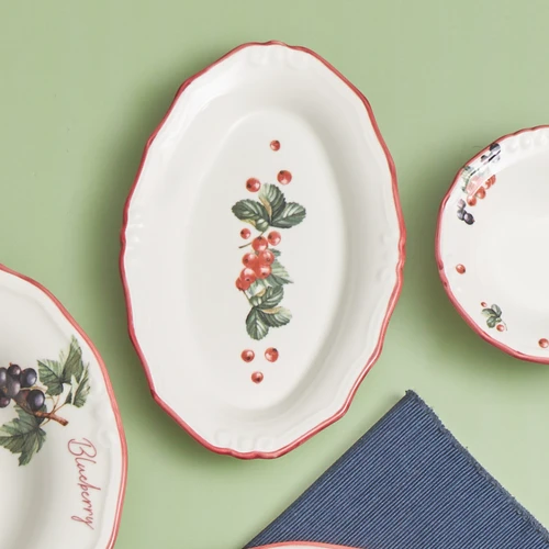 Karaca Cherry Kayık Tabak 21 cm