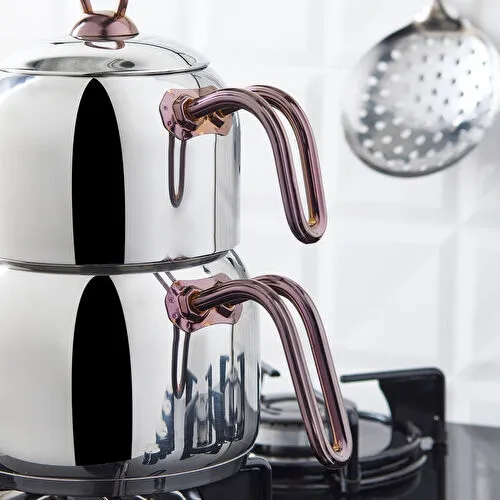 Karaca Urban İndüksiyon Tabanlı Midi Çaydanlık Takımı Rosegold