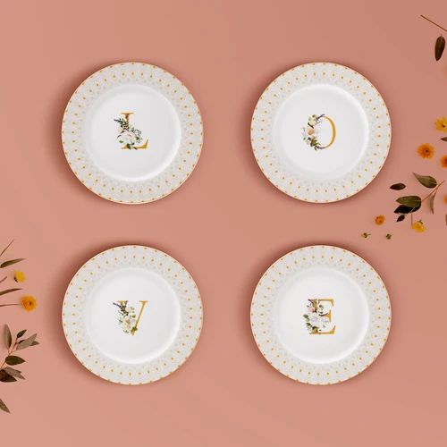 Karaca Love 4 Parça Pasta Takımı 19 cm