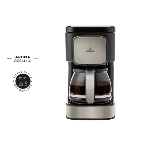 Karaca Just Coffee Aroma 2 In 1 Filtre Kahve ve Çay Demleme Makinesi Bej