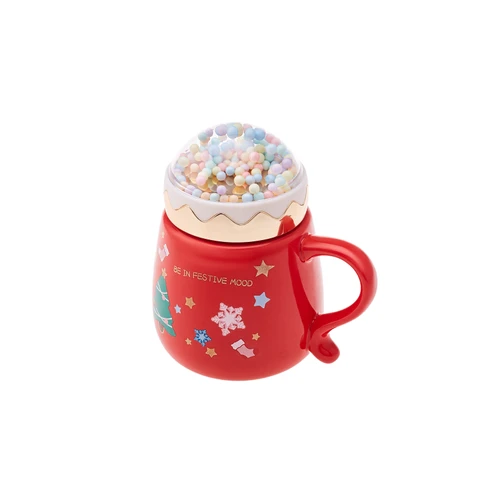 Karaca New Year Yılbaşı Bubble Kırmızı Kupa 430  ml
