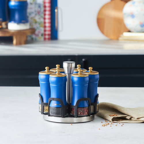 Karaca Blue Berry 7 Parça Round Cam Baharat Takımı