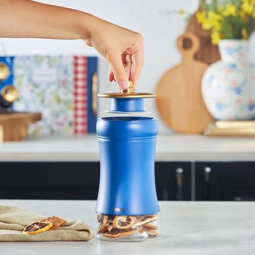 Karaca Blue Berry Vakumlu Cam Saklama Kabı M