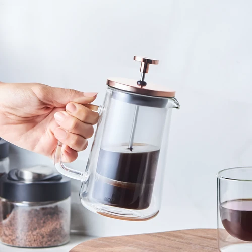 Karaca Pia Konik Çift Cidarlı Borosilikat Cam  French Press 350 ml Bronze