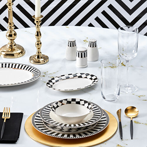 Karaca Arlette 56 Parça 12 Kişilik New Bone Yemek Takımı 