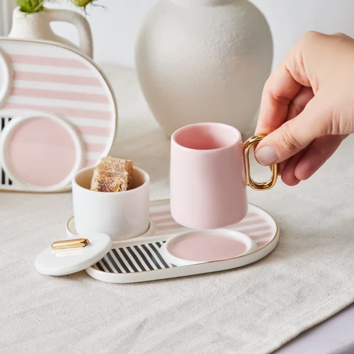 Karaca Jules Pembe 2 Kişilik Kahve Sunum Seti 80 ml