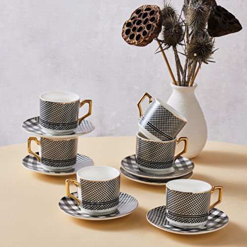  Karaca Mona 6 Kişilik Kahve Fincan Takımı 100 ml