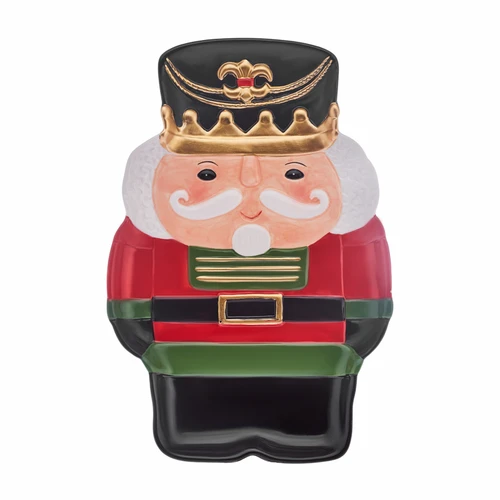 Karaca New Year Yılbaşı 24 Rölyefli Kurşun Asker Sunum Tabağı 30 cm