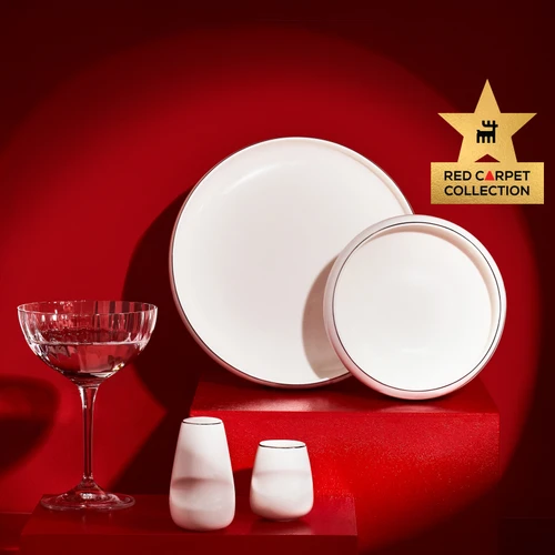 Karaca Red Carpet Collection Streamline New Sunset 59 Parça New Bone 12 Kişilik Yemek Takımı Gold 