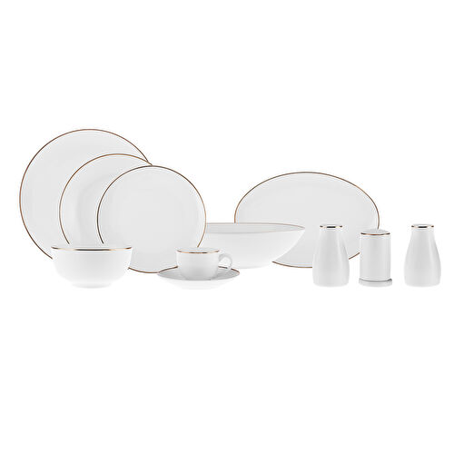 Karaca Elegance Bone Epsilon 76 Parça 12 Kişilik Yemek Takımı Gold Karaca Elegance Bone Epsilon 76 Parça 12 Kişilik Yemek Takımı Gold