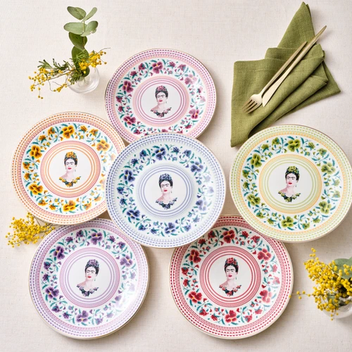 Karaca Frida Kahlo 6 Parça Porselen Pasta Seti 19 Cm