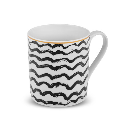 Karaca Zigzag Kupa 360 Ml Siyah
