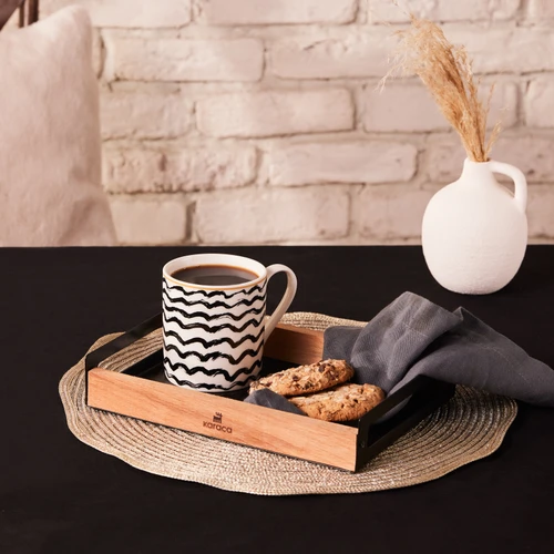 Karaca Zigzag Kupa 360 Ml Siyah