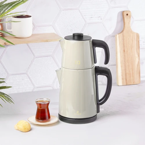 Karaca Gastro Dem 2 in 1 Çelik Inox Çay Makinesi ve Su Isıtıcı Stargold 50.Yıl Özel Koleksiyonu