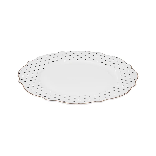 Karaca New Romantic Puantiyeli Servis Tabağı 27 cm Siyah 