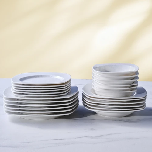 Karaca Square Bone Farah 24 Parça 6 Kişilik Yemek Takımı