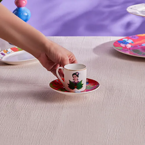 Karaca Frida Kahve Fincanı Ve Tabağı Kırmızı 90 Ml Karaca Frida Kahve Fincanı Ve Tabağı Kırmızı 90 Ml