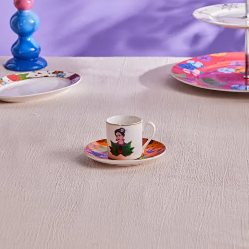 Karaca Frida Kahve Fincanı Ve Tabağı Turuncu 90 Ml Karaca Frida Kahve Fincanı Ve Tabağı Turuncu 90 Ml