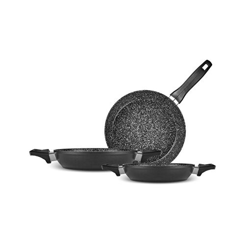 Karaca Biogranit Power New 3 Parça Tava Sahan Set Siyah