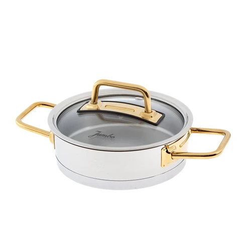 Jumbo Assos 3'lü Titanyum Gold Midi Sahan Seti