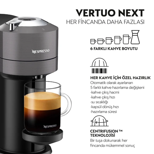 Nespresso Vertuo Next Koyu Gri Kahve Makinesi