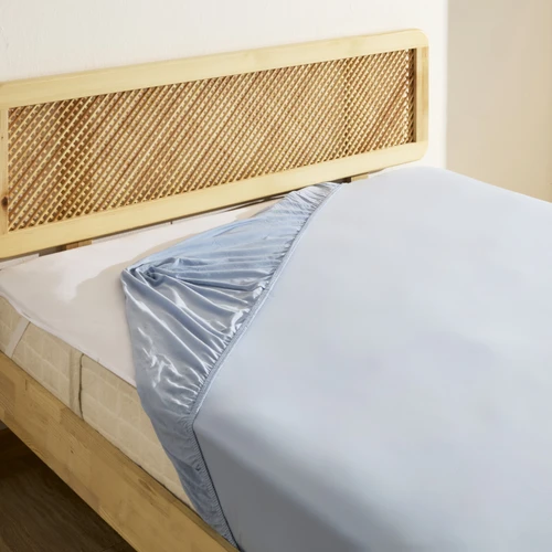 Karaca Home %100 Pamuk Penye Lastikli Çarşaf  Çift Kişilik Mavi