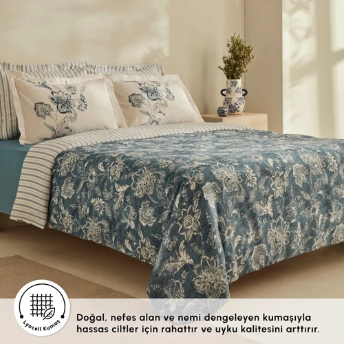 Karaca Home Floy Lyocell Krep Çift Kişilik Nevresim Takımı 