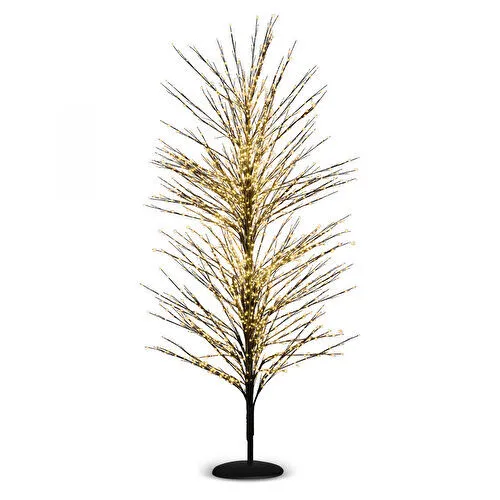 Karaca Home New Year Yılbaşı Shimmer Dekoratif Ledli Yılbaşı Ağacı Siyah 180 cm 