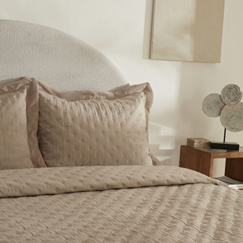 Karaca Home Taylor Çift Kişilik Yatak Örtüsü Seti Bej