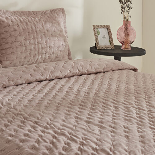 Karaca Home Gilda Çift Kişilik Yatak Örtüsü Seti Pudra
