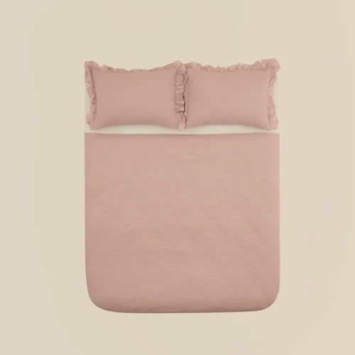 Karaca Home White Collection Tyra %100 Pamuk Çift Kişilik Yatak Örtüsü Pudra