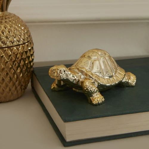 Karaca Home Tiny Turtle Dekoratif Obje Gold 