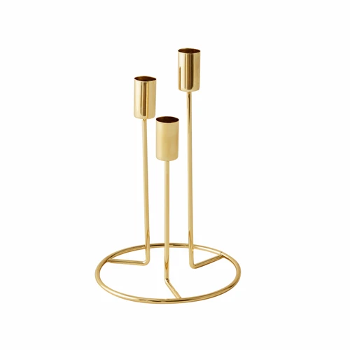 Karaca Home Siela 3'lü Şamdan Gold