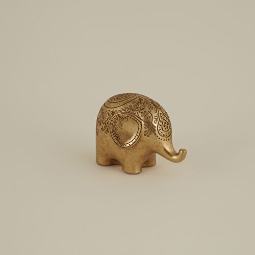 Karaca Home Elephant Biblo Gold 16,5X9,8X11,8CM Karaca Home Elephant Biblo Gold 16,5X9,8X11,8CM