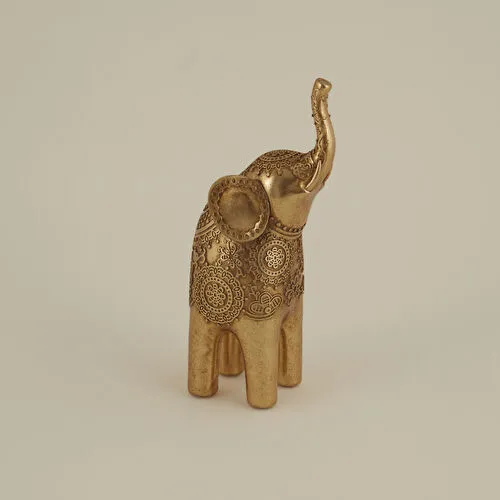 Karaca Home Elephant Biblo Gold 11,3X9,8X25,5 CM Karaca Home Elephant Biblo Gold 11,3X9,8X25,5 CM