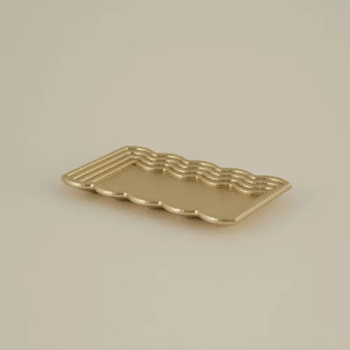 Karaca Home Vendi Dekoraif Tabak Gold 24X15 Cm