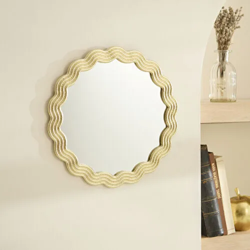 Karaca Home Vendi Duvar Aynası Gold 34x34 Cm