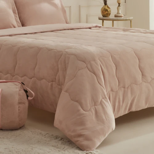 Karaca Home Flufy Çift Kişilik Soft Dream Comfort Set/Uyku Seti Pudra