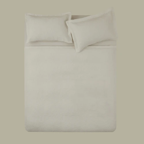 Karaca Home Olivia Çift Kişilik Yatak Örtüsü Seti Offwhite