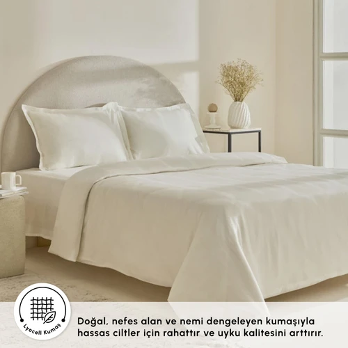 Karaca Home Alvin Çift Kişilik Nevresim Takımı Beyaz 